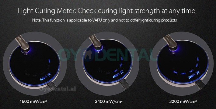 VRN VAFU Draadloze LED Uithardingslamp Tandarts 3200mW met Cariësdetector en Lichtmeter